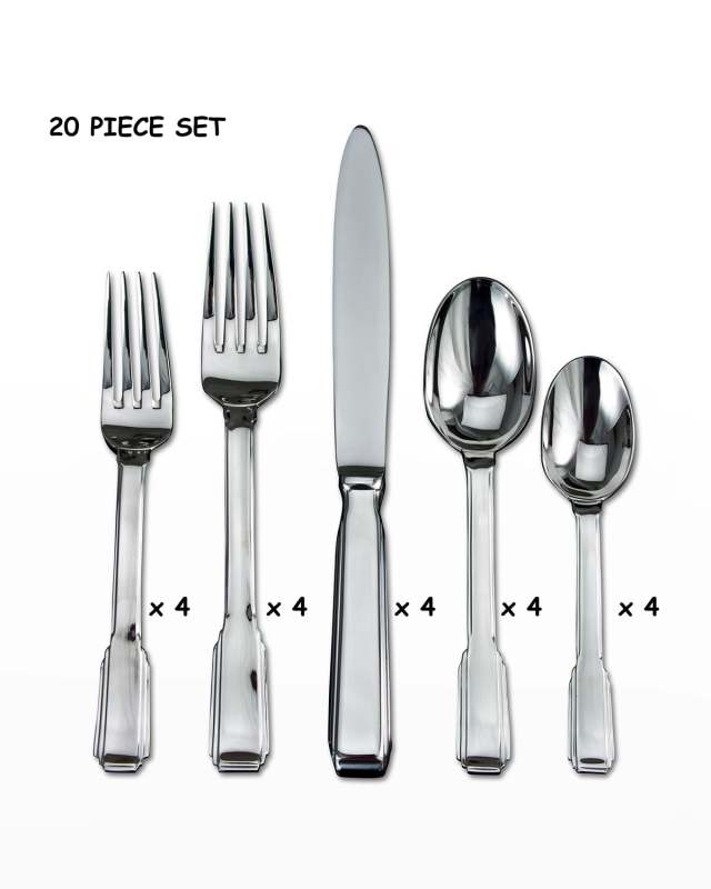20-Piece Art Deco Flatware Set